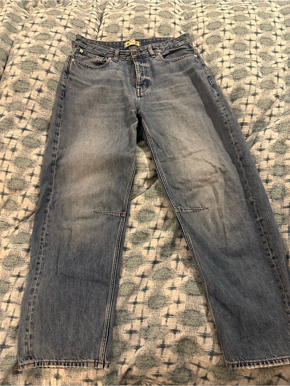 Women's curvy darted barrel leg Denim Jeans